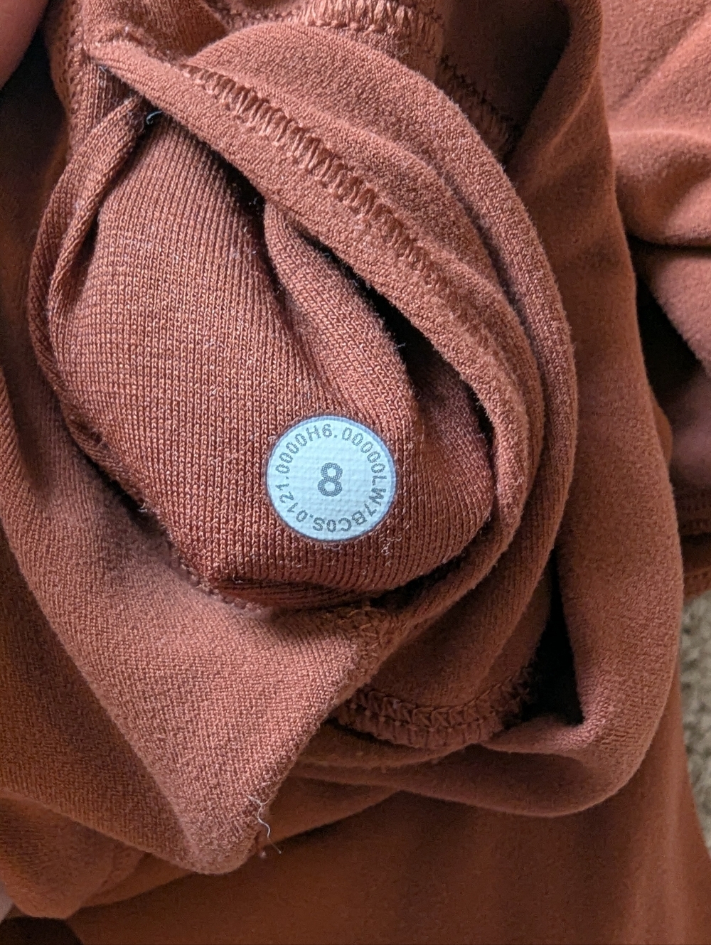 Lululemon Women's Yoga Align High-Rise 7" Dark Terracotta Shorts Sz 8 - Picture 4 of 8
